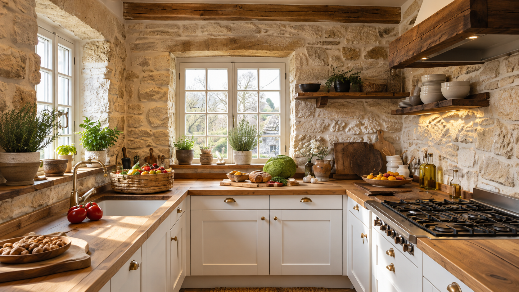 Rustic farmhouse kitchen